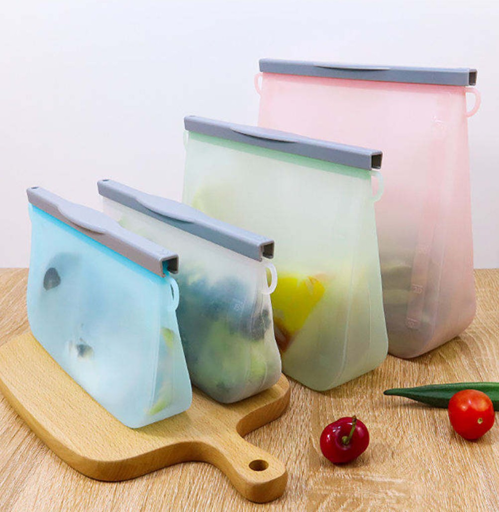 Pack Keeply — bolsas de silicona reutilizables en 3 tallas y 4 colores